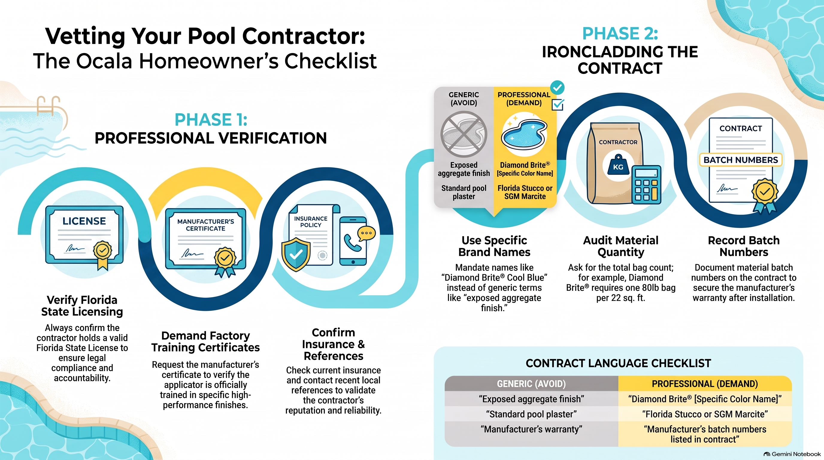 Pool Contractor Vetting Checklist